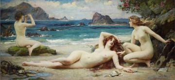  henri peintre - Les sirènes Henrietta Rae classique nue